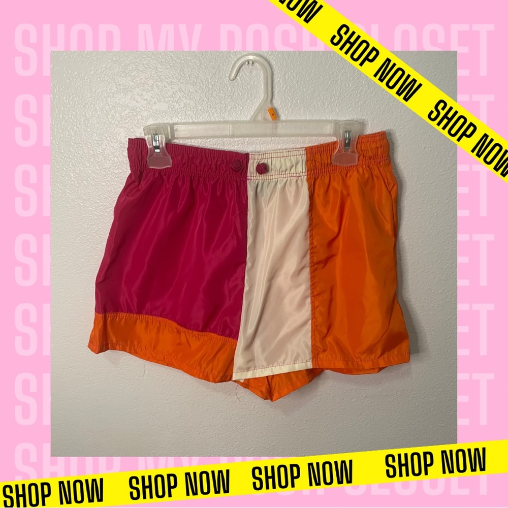 New Look Runner Swim Shorts In Pink|Orange|White